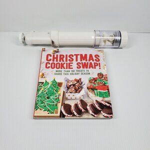 Christmas Cookie Swap Book and 23 Piece Progressive International Cookie Press